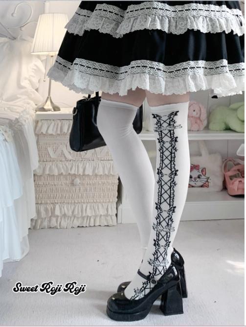 Roji Roji - Classic Lolita Socks Autumn Mid-calf Cotton Socks