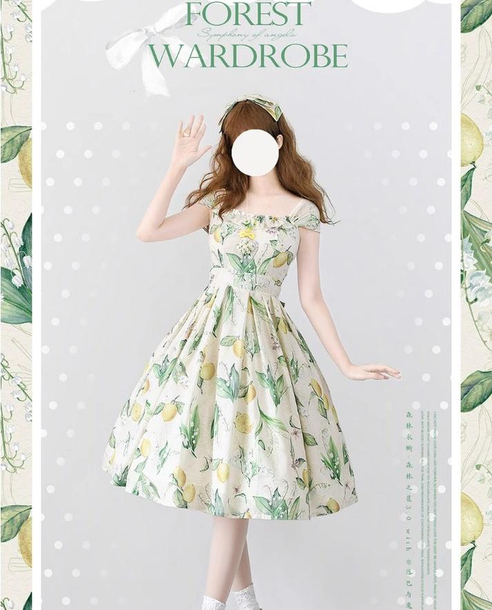 Forest Wardrobe - Forest Basket 3.0 - Vintage Lolita JSK Dress for Summer