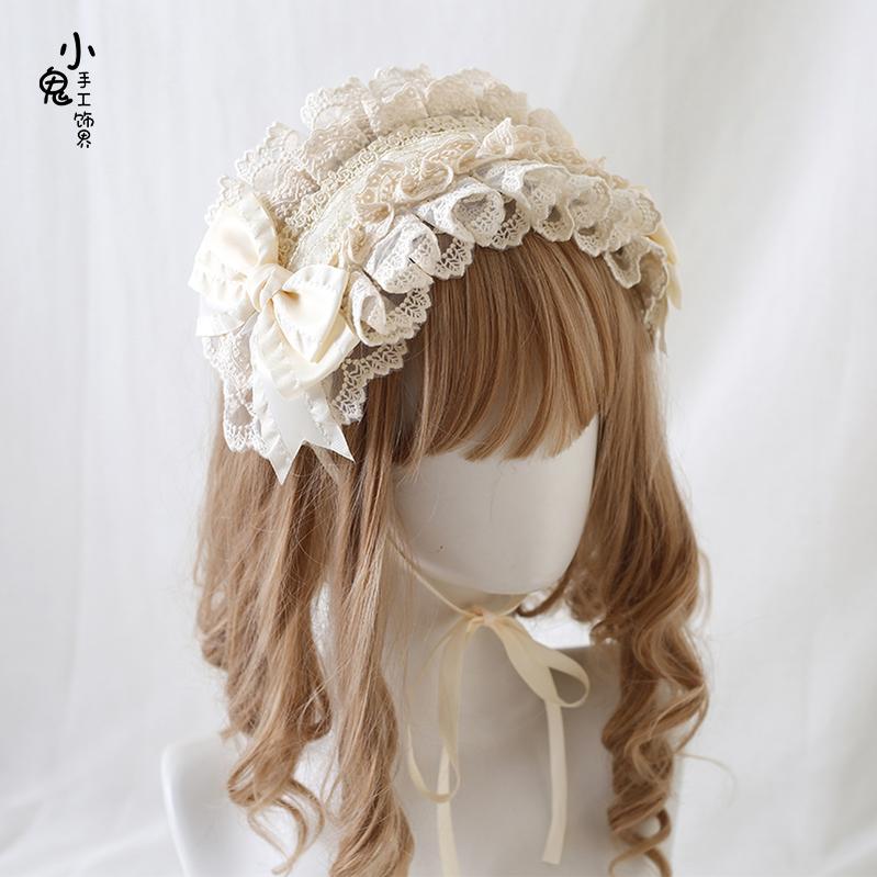 Xiaogui - Elegant Lolita Ivory Lace Hair Band