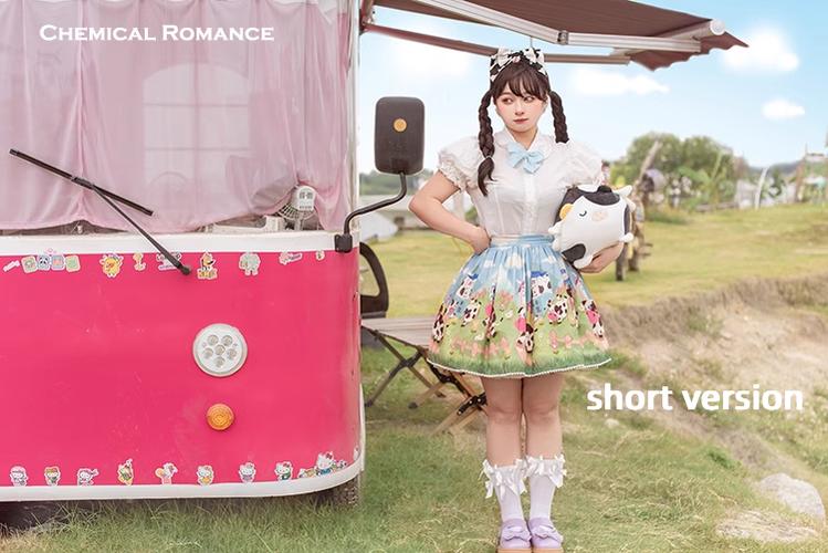 Chemical Romance - Sweetheart Farm - Sweet Lolita SK Cow Print Lolita Dress