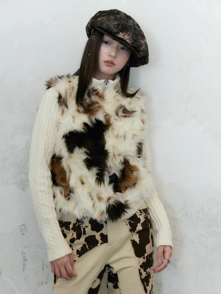 Irregular splicing design straight flare pants【s0000004956】