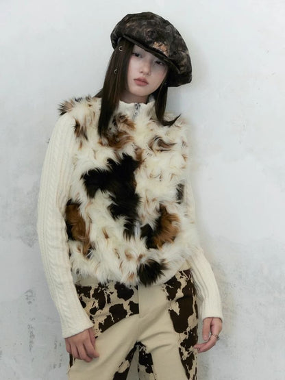 Irregular splicing design straight flare pants【s0000004956】