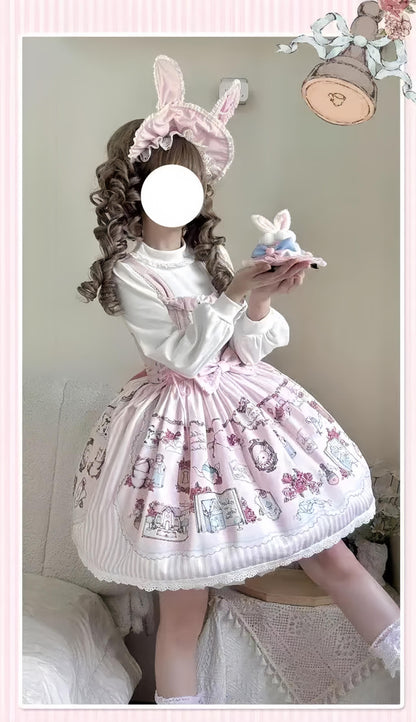 MeowMeow - Rabbit Collection Box - Bunny Print Kawaii Lolita JSK Dress, 3 Colors