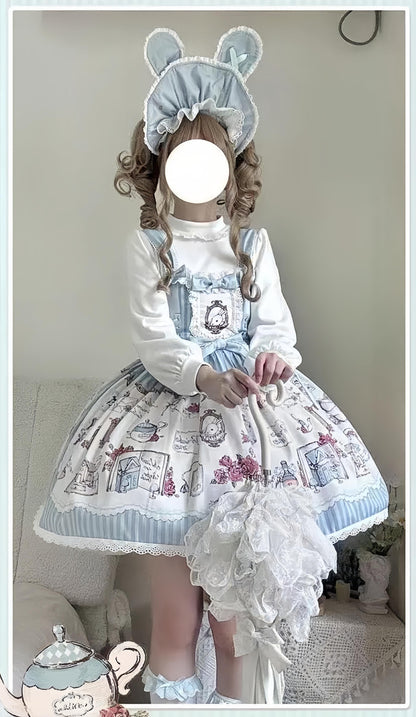 MeowMeow - Rabbit Collection Box - Bunny Print Kawaii Lolita JSK Dress, 3 Colors
