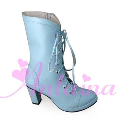 Antaina - Elegant Lolita Heel Boots Heel Shoes Multicolor