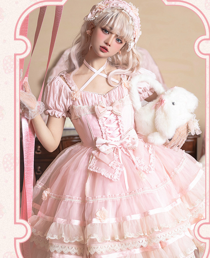 Puppets and Doll - Sweet Lolita OP Dress Multicolor