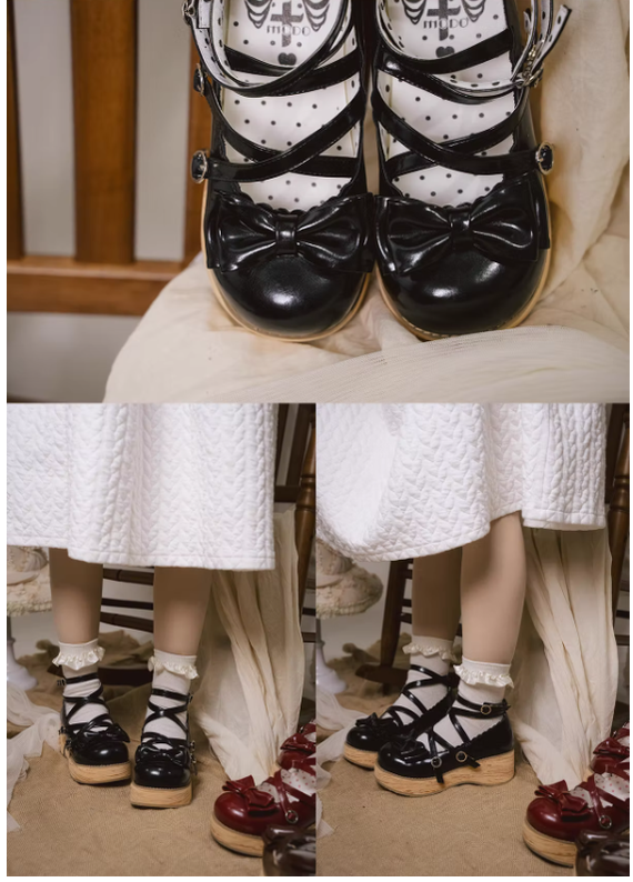 MODO - Sweet Lolita Round-Toe Platform Shoes