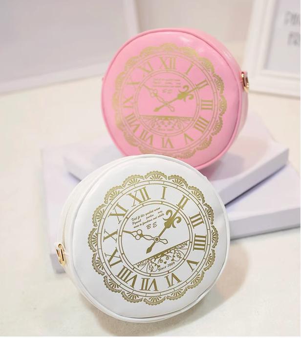 Kira - Alice Clock - Kawaii Lolita Shoulder Bag Round Lolita Crossbody Bag
