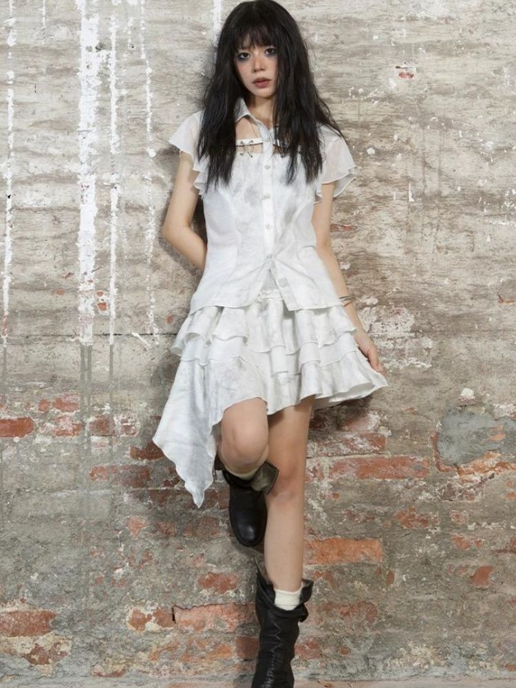 Irregular cake skirt【s0000003210】