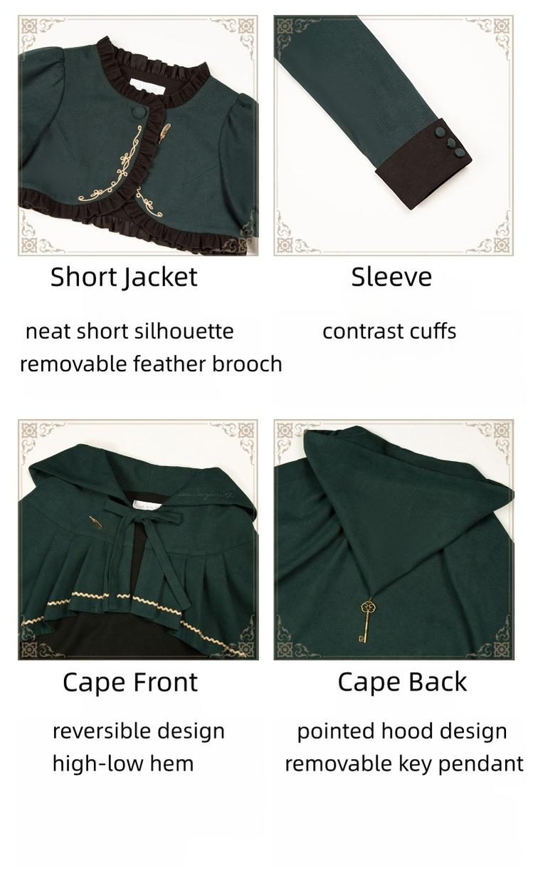 With PUJI - Berlin Souvenir - Plaid Preppy Style Lolita Bust Supporting JSK Outfit