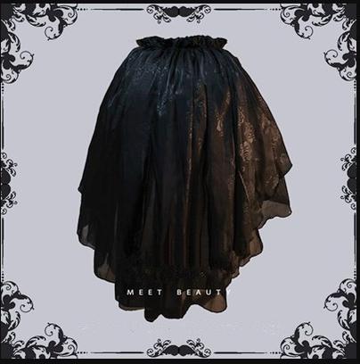 Lingxi Lolita - Bone island Gothic Lolita Corset Goth Blouse Skirt Set