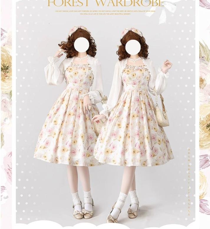 Forest Wardrobe - Forest Basket 3.0 - Vintage Lolita JSK Dress for Summer