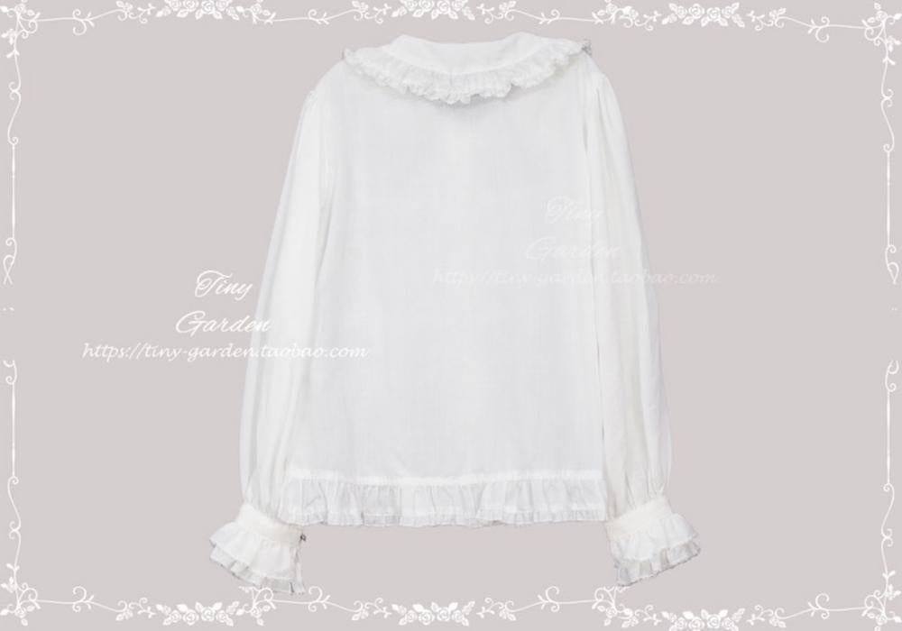 Tiny Garden - Swallowtail Butterfly - Elegant Lolita Bow Tie Blouse