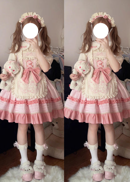 Sugar Girl - Sweet Layered Cake - Sweet Lolita JSK with Detachable Apron