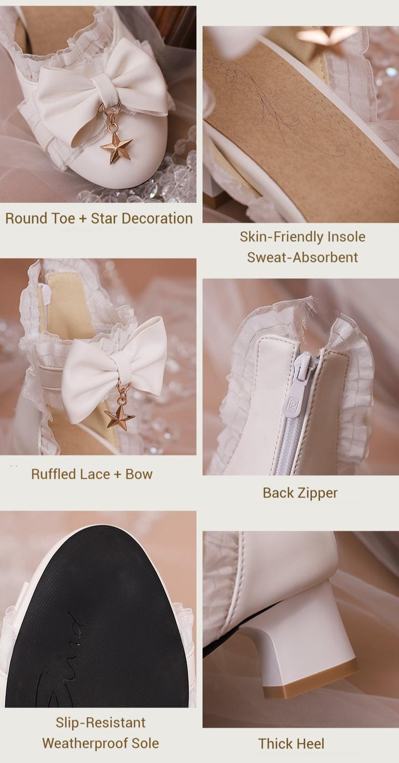 Yana - Shining Star - Sweet Lolita Bow Mary Jane Shoes