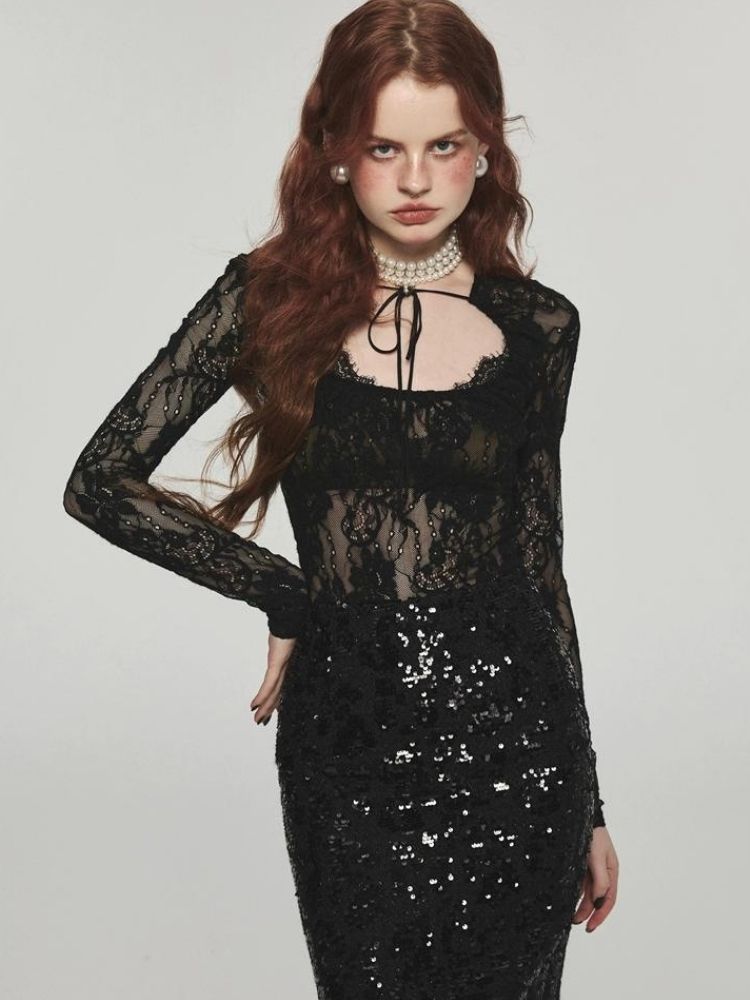 Slim fit long sleeve bottling tops【s0000004107】