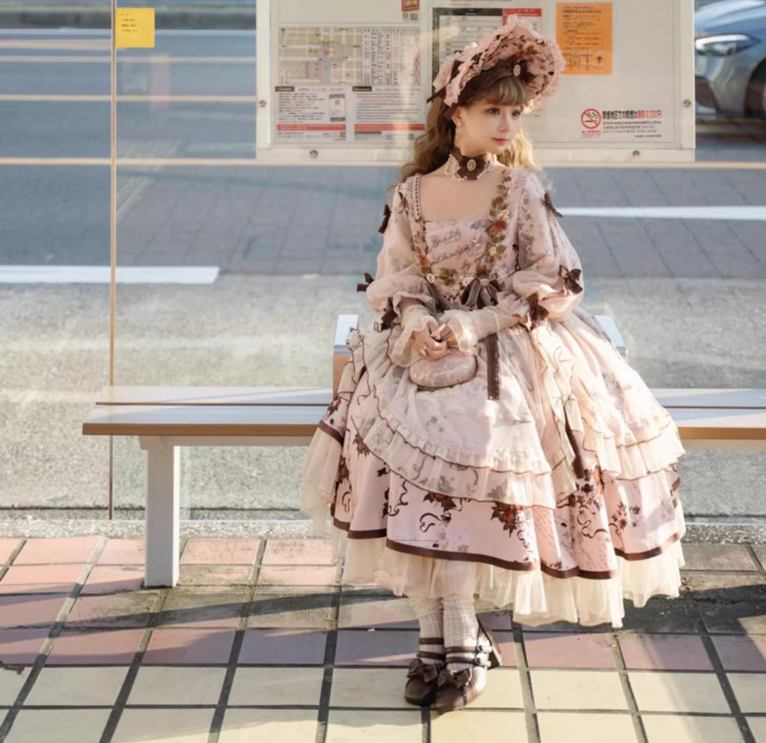 Miaoplus - Romantic Seizure - Sweet Lolita OP Mutton Sleeve Lolita Dress