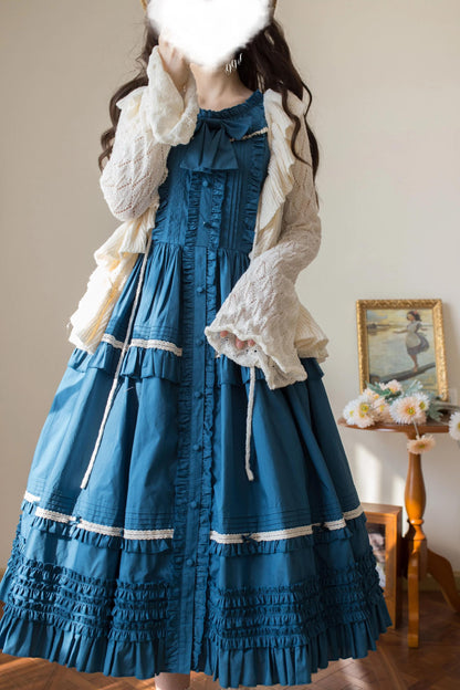 MIST - Sunset Bouquet - Elegant Lolita Cardigan, Flounce Hem