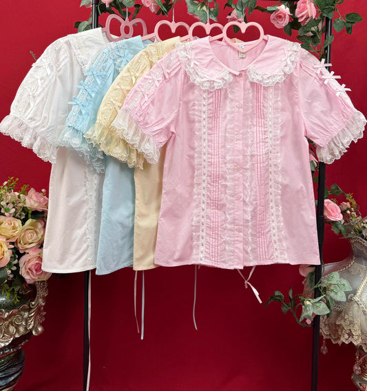DMFS Lolita - Lanxin Shirt - Cotton Sweet Lolita Lace Blouse
