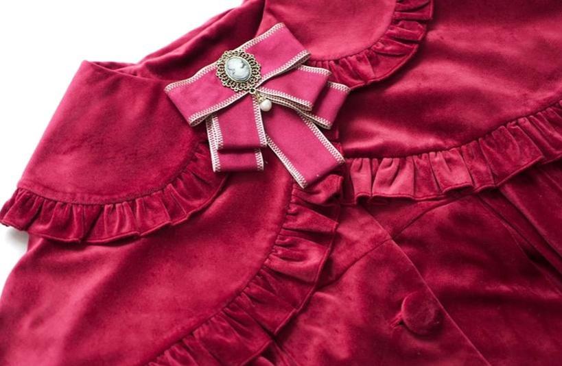 Dark Star Island - Winter Lolita Cape Velvet Antique Lolita Coat