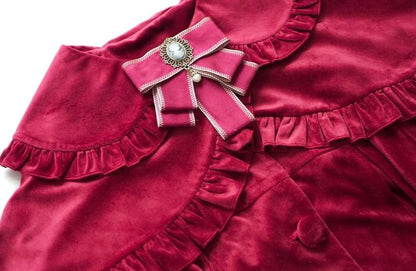 Dark Star Island - Winter Lolita Cape Velvet Antique Lolita Coat