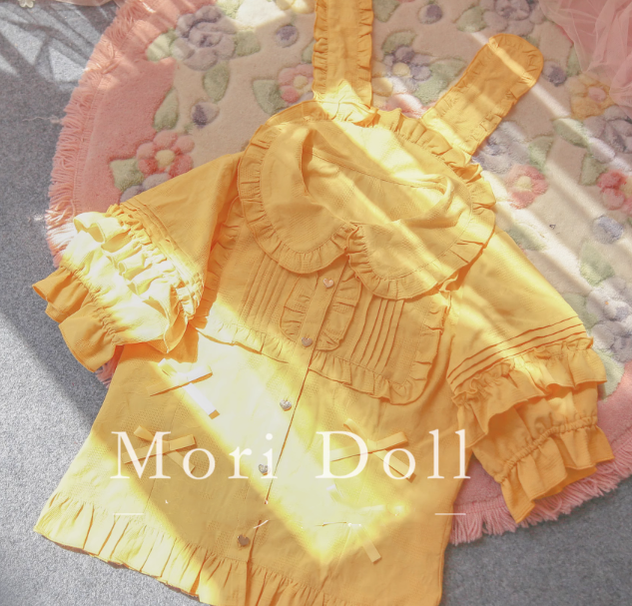 Mori Doll - Kawaii Lolita Rabbit Ears Short Sleeve Shirt Multicolors