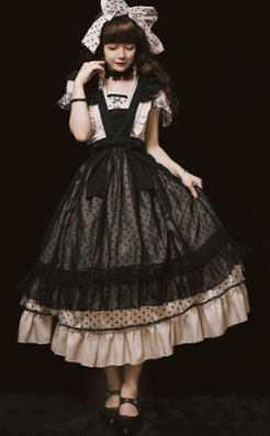 Cat-Romance - Coconut Milk Boo Boo - Elegant Lolita Polka Dot OP
