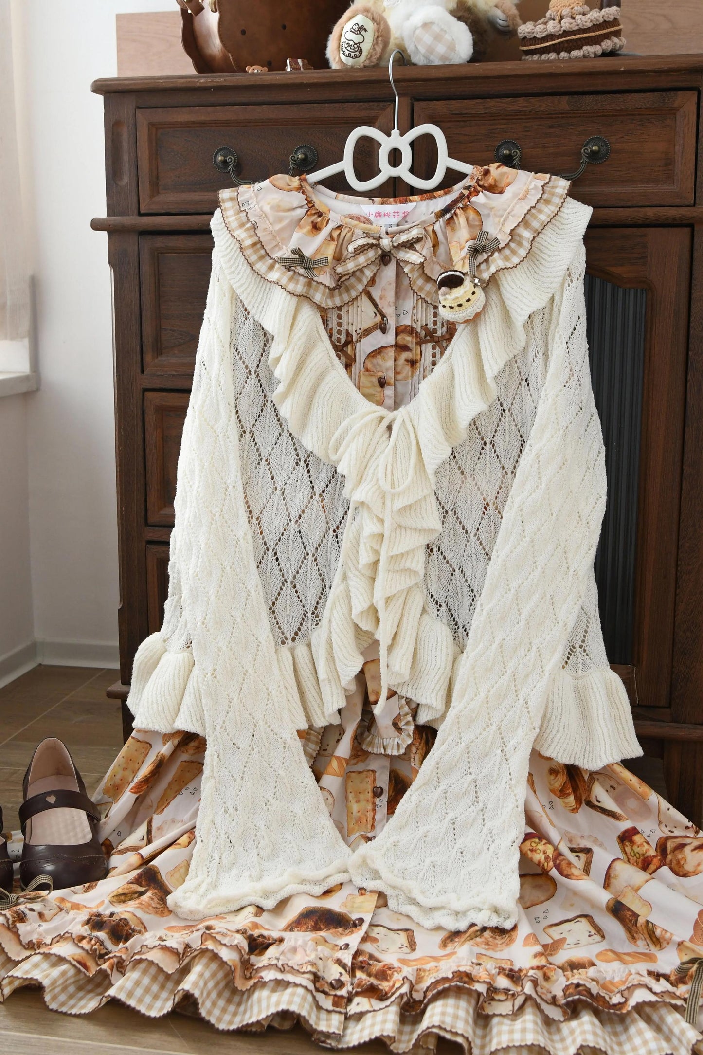 MIST - Sunset Bouquet - Elegant Lolita Cardigan, Flounce Hem