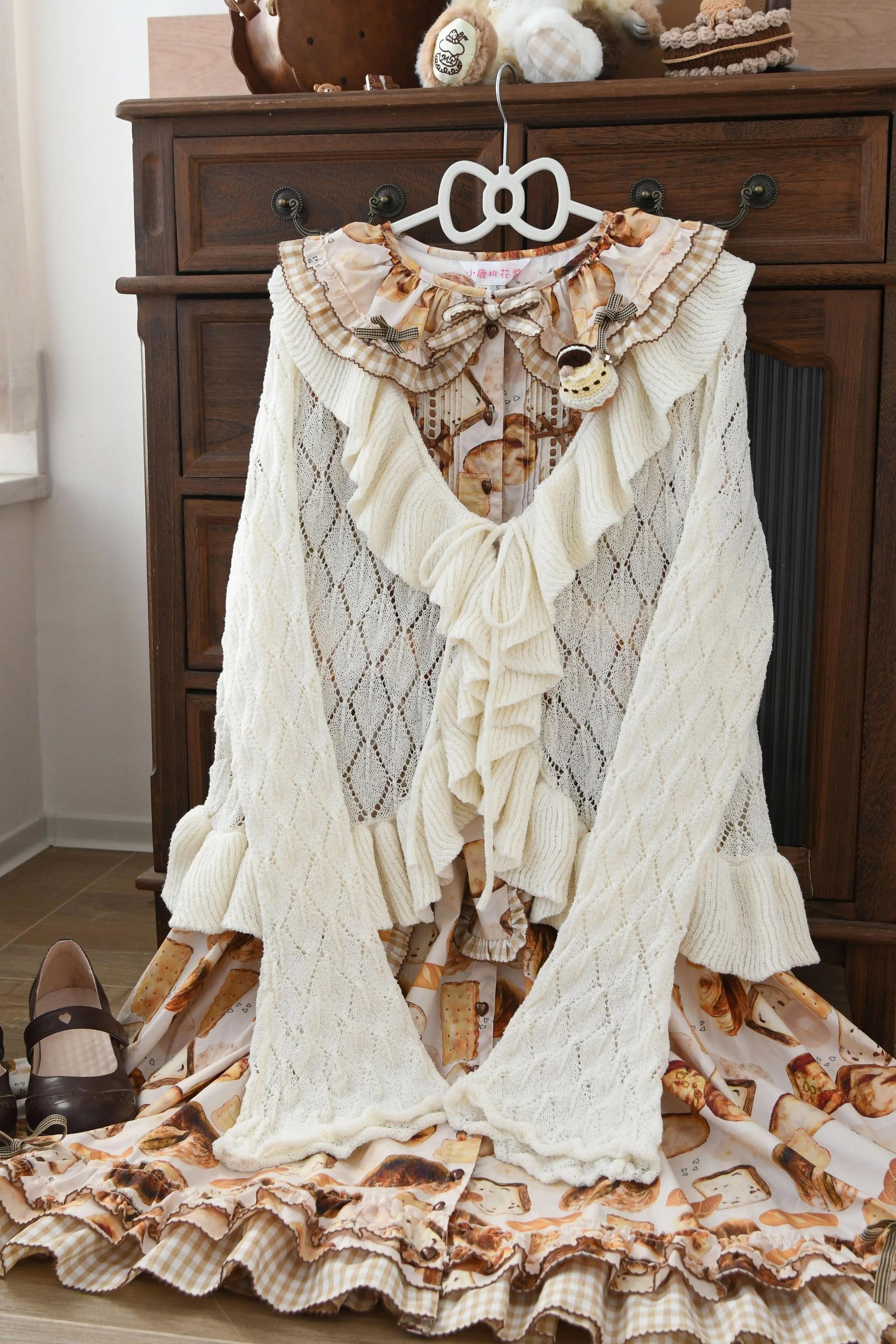 MIST - Sunset Bouquet - Elegant Lolita Cardigan, Flounce Hem