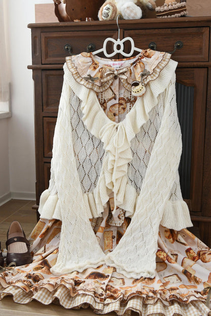 MIST - Sunset Bouquet - Elegant Lolita Cardigan, Flounce Hem