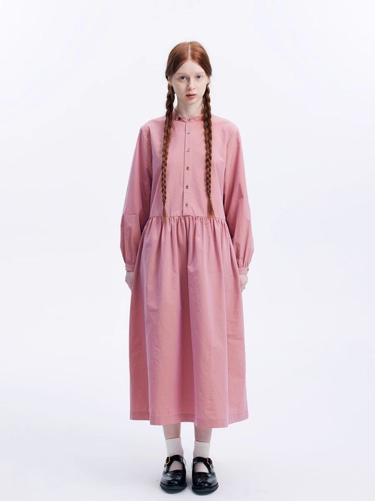 Basic Long Sleeve Literary Dress【s0000007974】