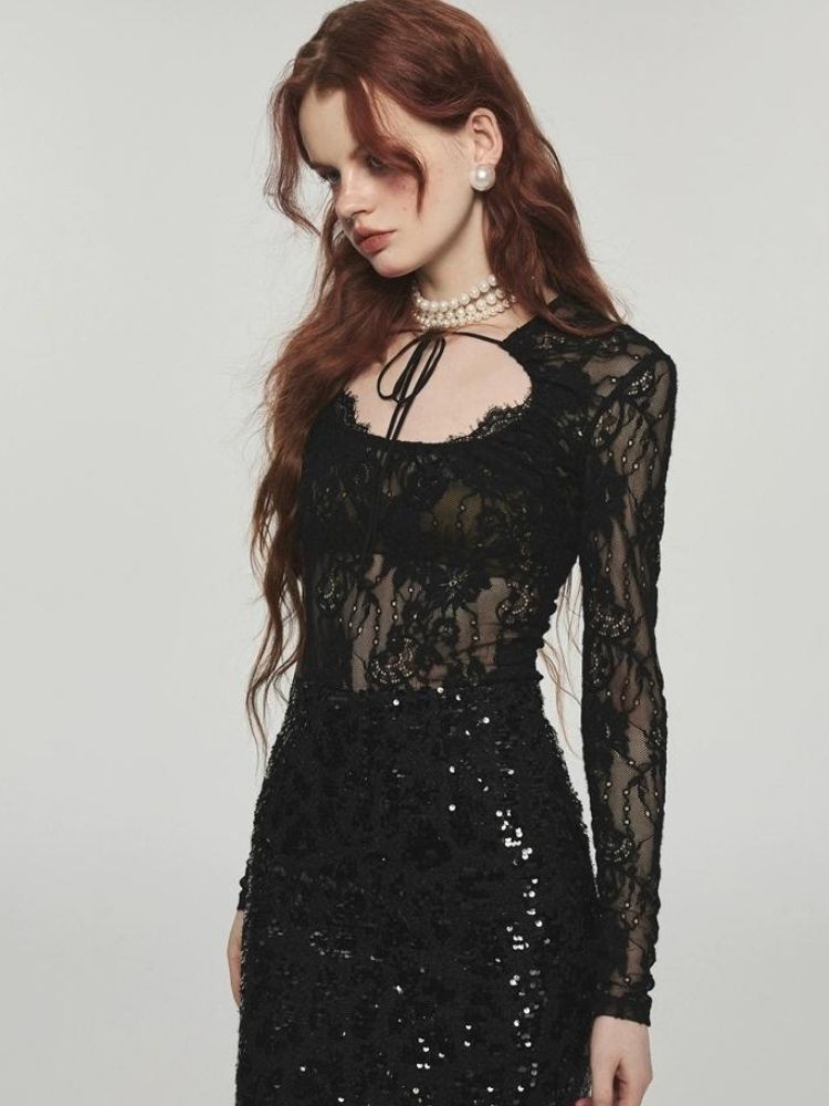 Slim fit long sleeve bottling tops【s0000004107】