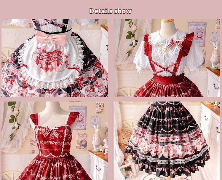 OCELOT - Sweet Lolita Lolita JSK and SK Rabbit Strawberry Dress