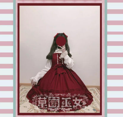 Strawberry Witch - Sweet Lolita JSK Multicolored Lolita Dress