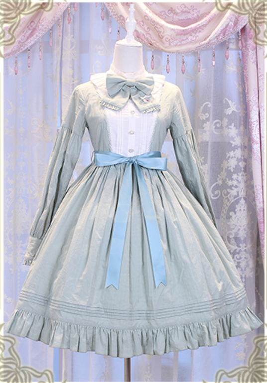 Chess Story - Vintage Lolita Long Sleeve OP Dress