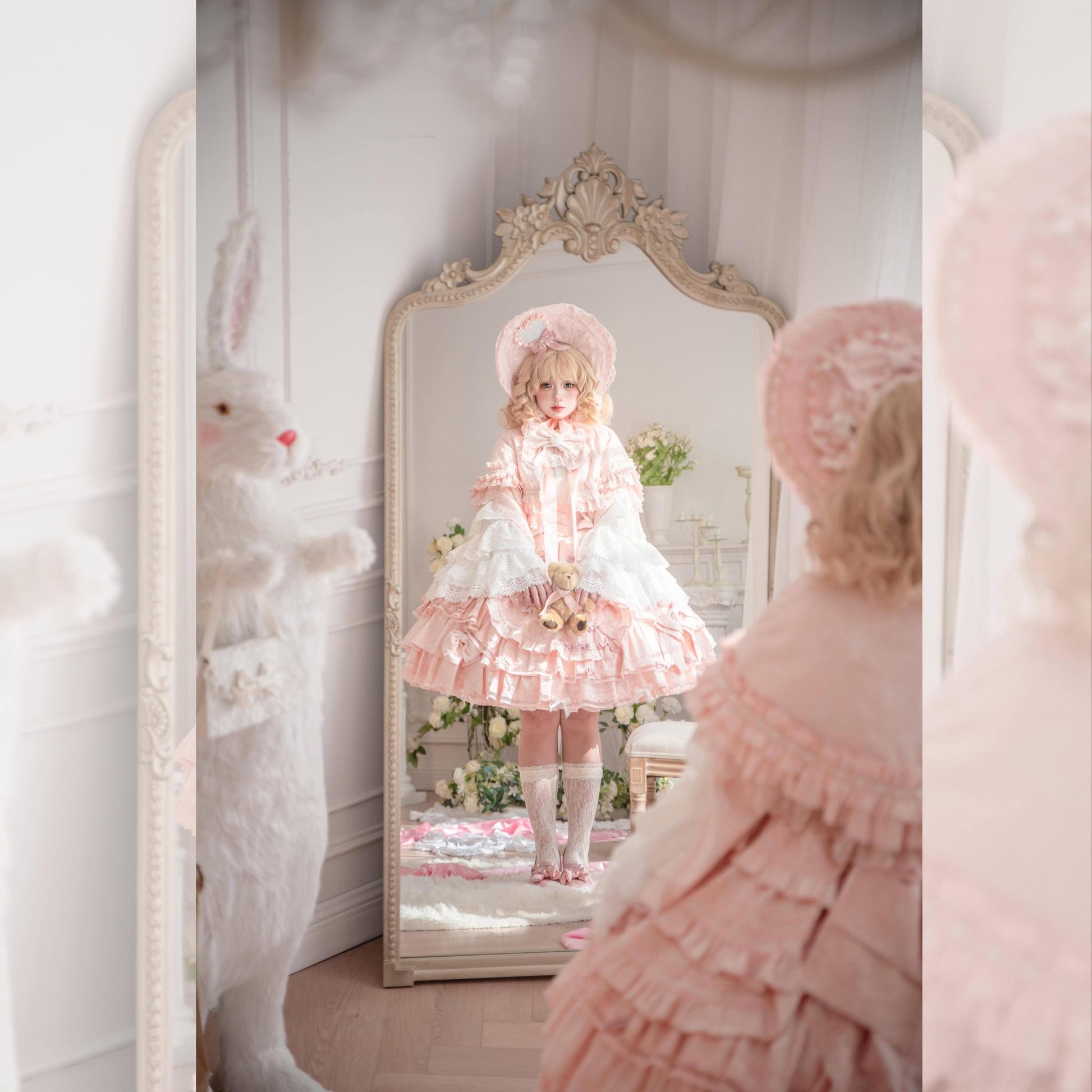 Lost Aqua - Vintage Lolita Dress Set, Cotton Shirt