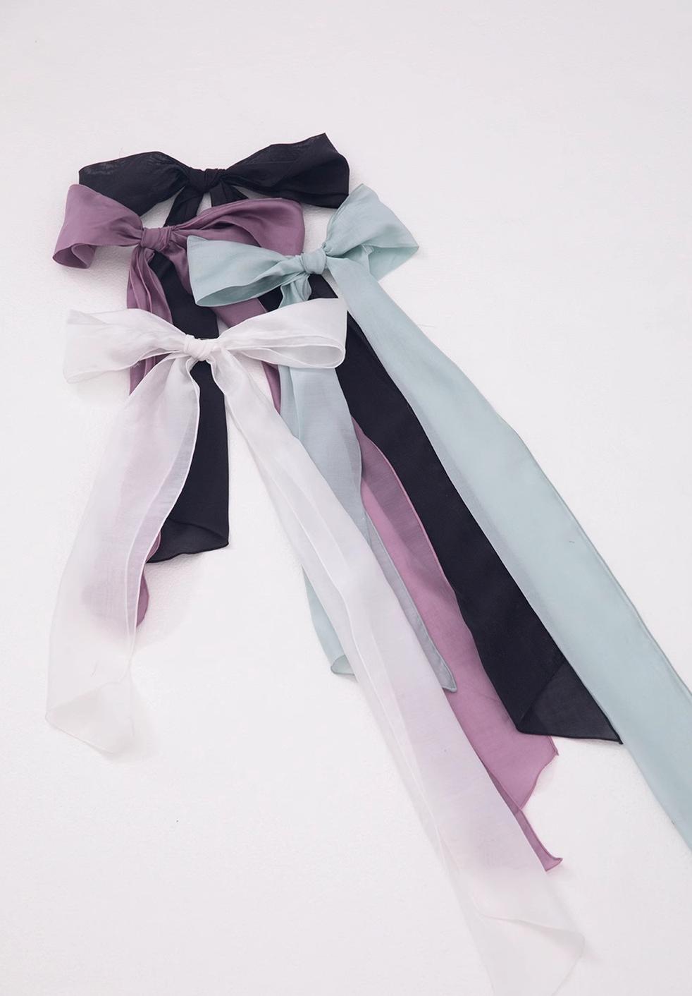 ZJstory - Sonnet Summer - Sweet Lolita Accessory Set Bow KC Hairband Waist Tie