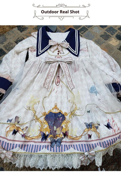 OCELOT - Classic Lolita OP Sailor Collar Elegant Lolita Dress