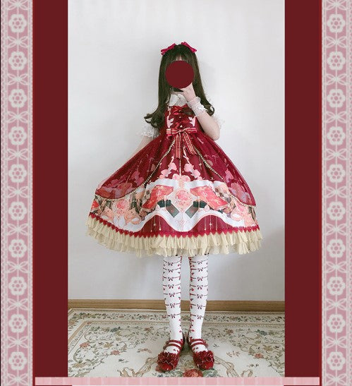 Strawberry Witch - Clock Encounter - Summer Lolita JSK Dress