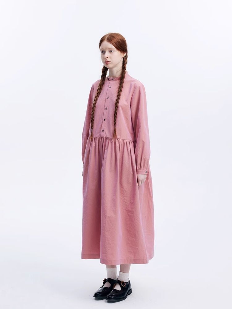 Basic Long Sleeve Literary Dress【s0000007974】