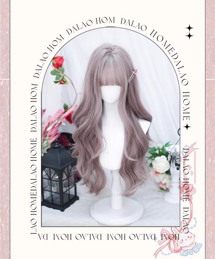 Dalao Home - Yunyi - Grey-purple Lolita Wig Sweet Long Curls Wig