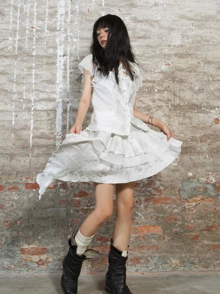 Irregular cake skirt【s0000003210】