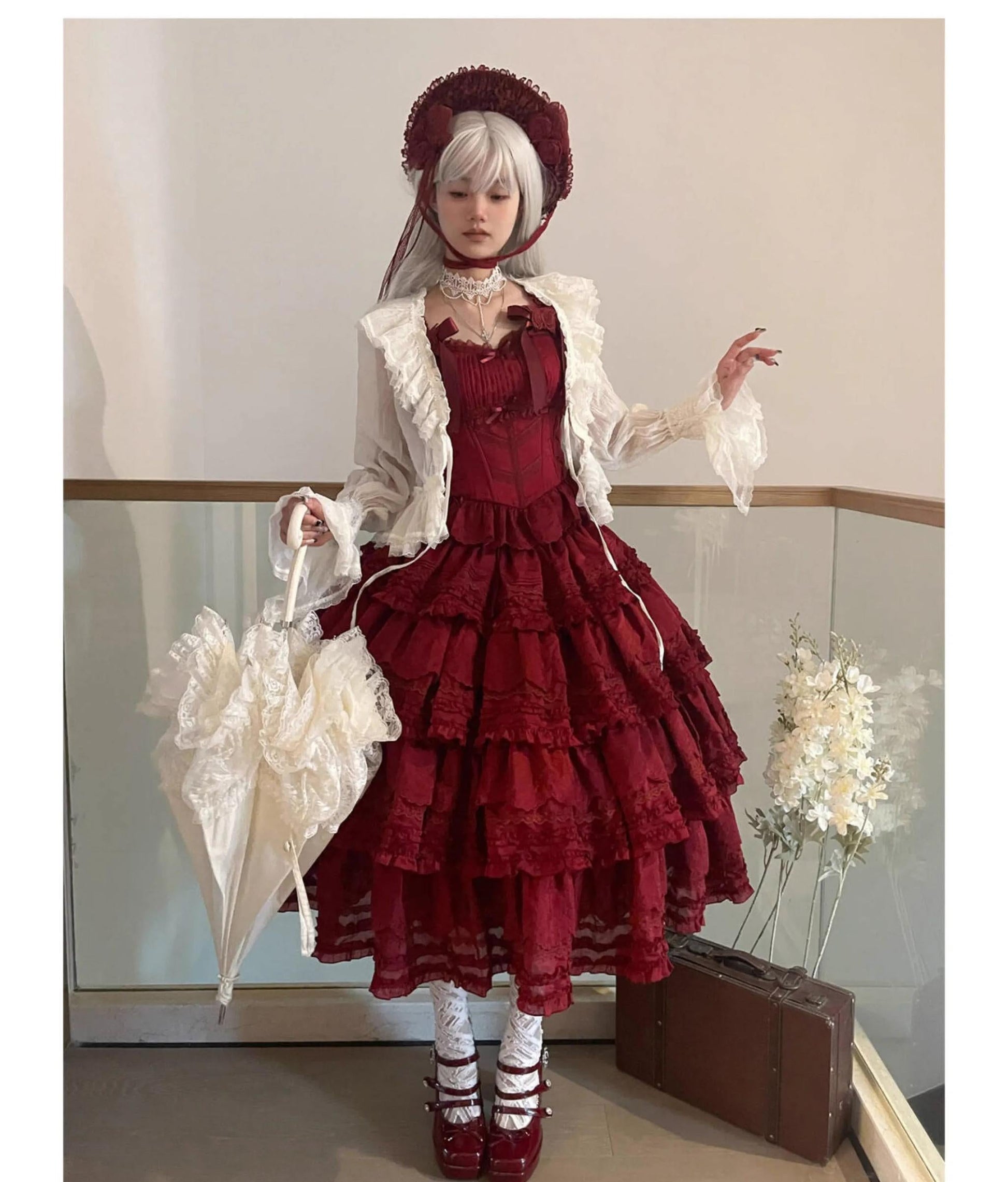 MEEKWIND - Miss Flora - Elegant Lolita Bodice Suit Tiered Skirt