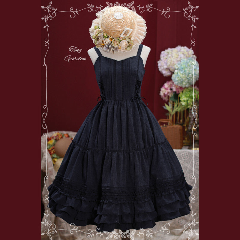 Tiny Garden - Garden Dance 2.0 - Elegant Lolita JSK Dress, Side Lace-Up