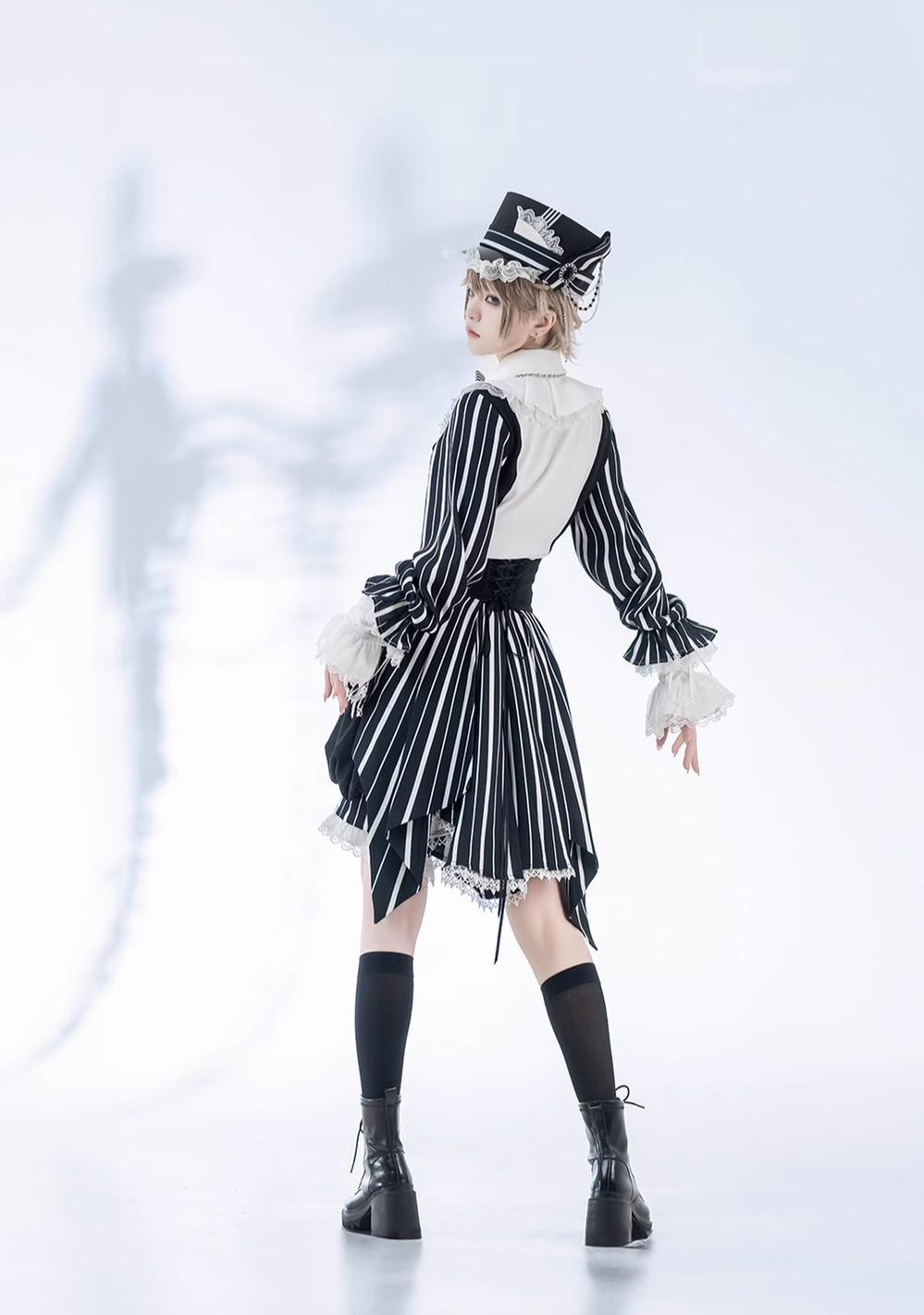 Princess Chronicles - Fancy Trick - Ouji Lolita Long Sleeve Shirt Vintage Shorts Suit