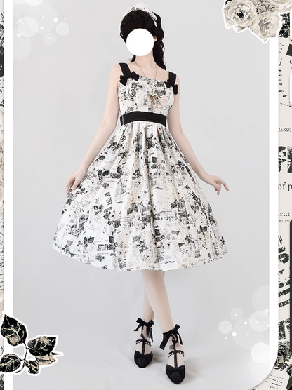Forest Wardrobe - Forest Holiday - Elegant Lolita Foral Print JSK Dress Multicolors