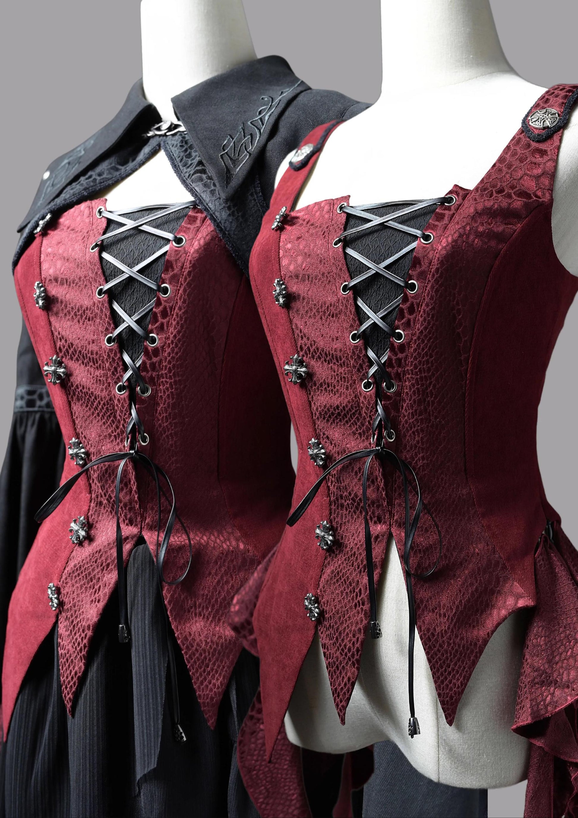 Wuyuzhe - Dragoon Knight 3.0 Version - Western Fantasy Style Lolita Irregular Skirt Set Lolita Vest