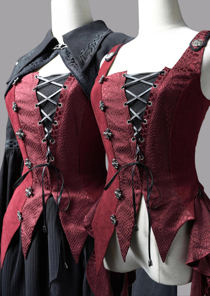 Wuyuzhe - Dragoon Knight 3.0 Version - Western Fantasy Style Lolita Irregular Skirt Set Lolita Vest