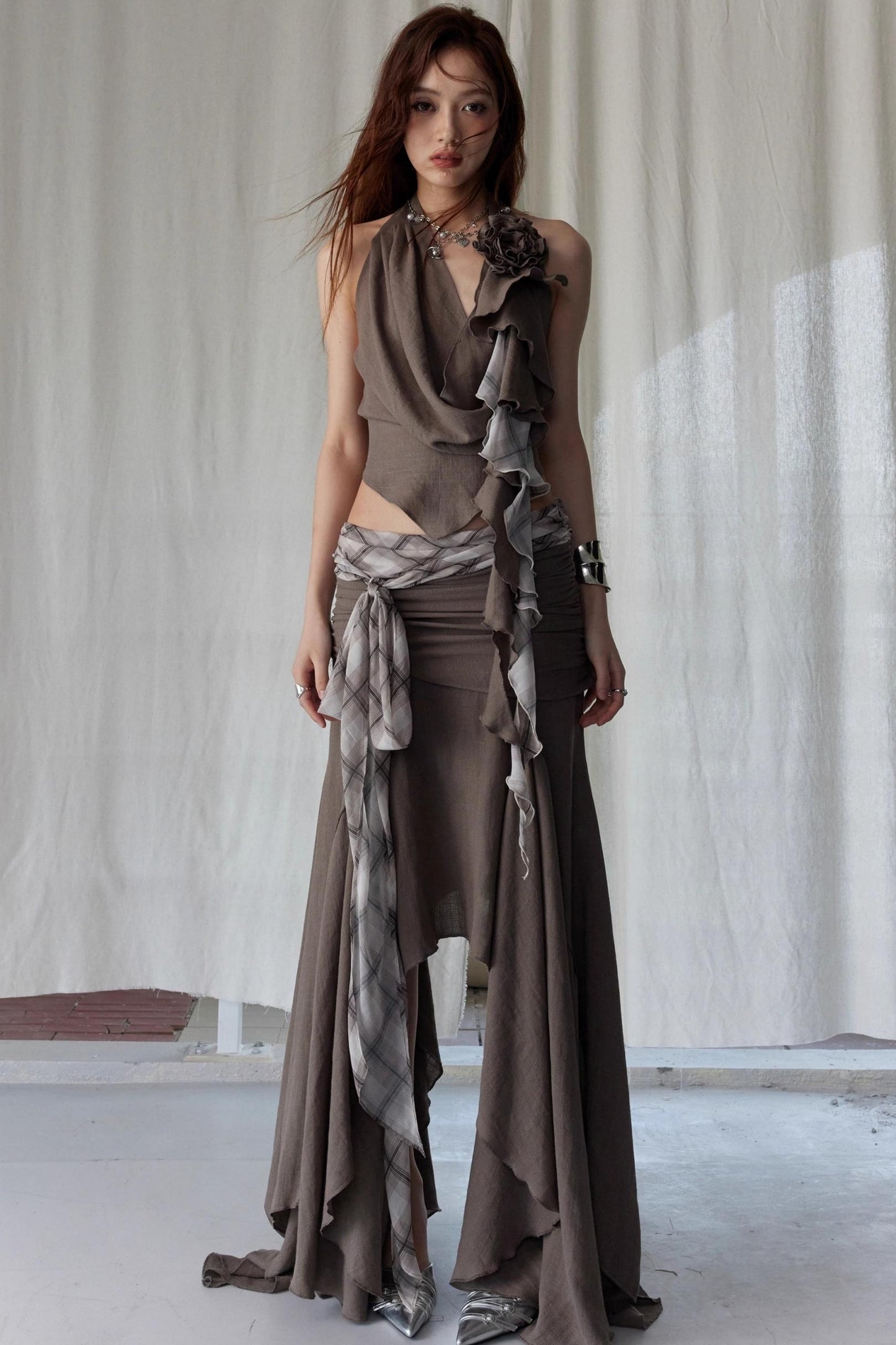 Asymmetrical Swing Vest & Skirt Set-Up
