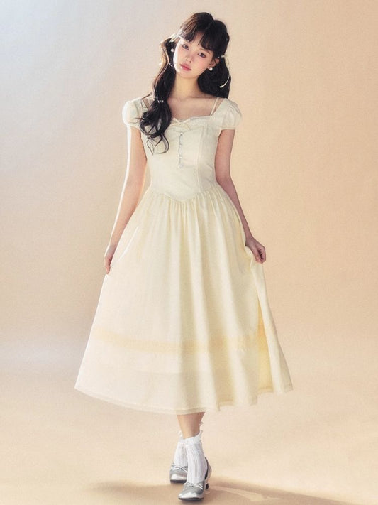 Square Neck Tea Break Dress【s0000007518】